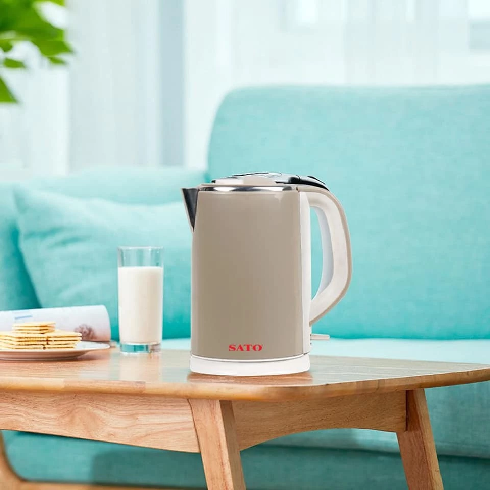 Ấm siêu tốc Sato 17ST22, dung tích 1.8L, đun nước nhanh, an toàn