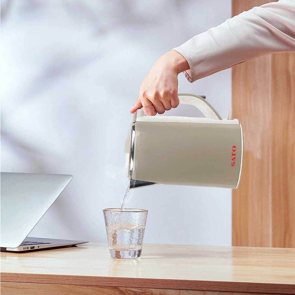 Ấm siêu tốc Sato 17ST22, dung tích 1.8L, đun nước nhanh, an toàn